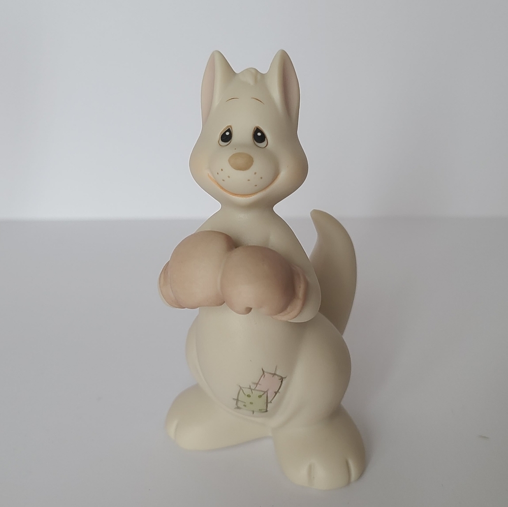 Vintage Precious Moments Kangaroo Boxer Birthday Collectible Porcelain Figurine - Picture 3 of 7